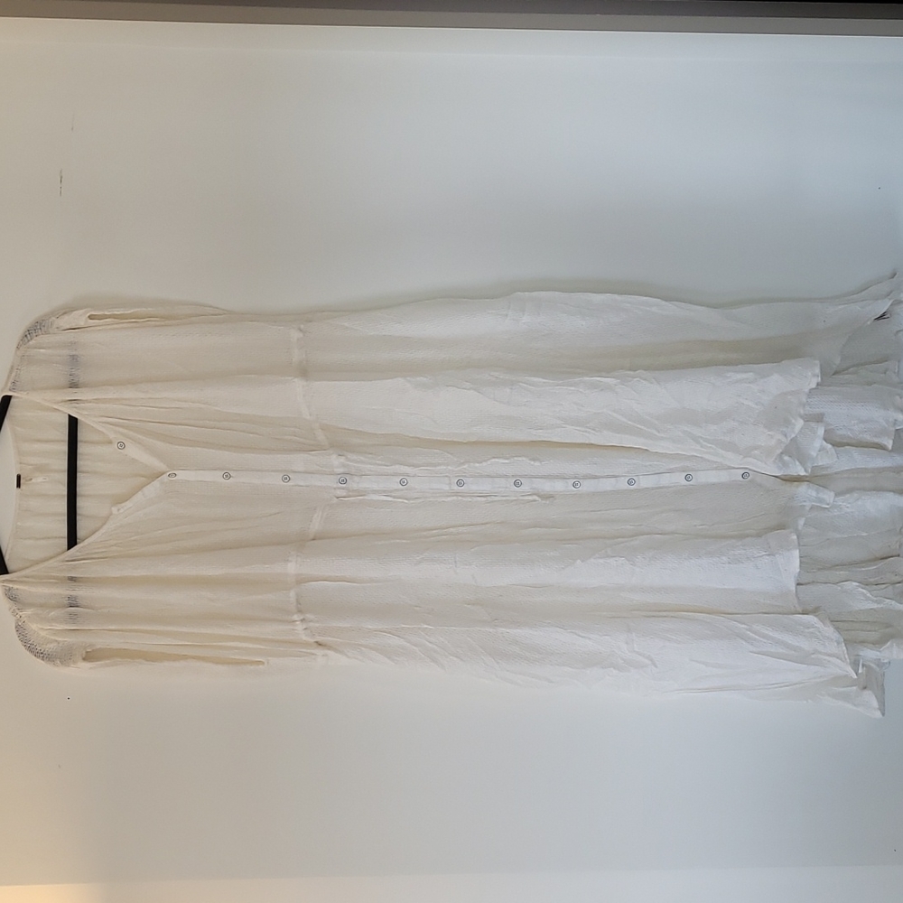 ***SOLD Free People, Flowy Bohemian Button Down Tie Waist Pocketed Dress S-XL